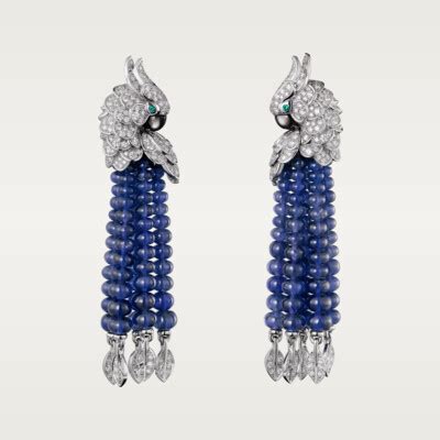 boucles d'oreilles faune et flore cartier|Boucles d'oreilles Cartier .